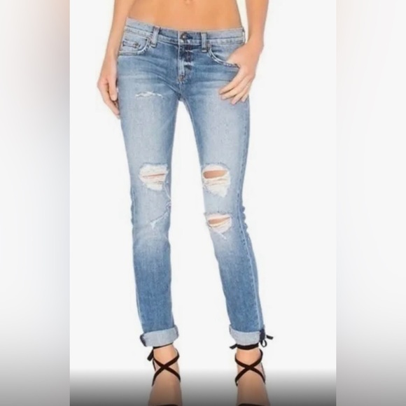 rag & bone DRE distressed boyfriend Jean in color Carter - Picture 5 of 7